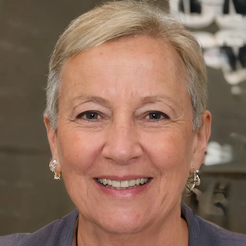 Portrait of Linda R., a 71-year-old retired nurse with wavy gray hair, who shares her recovery from wet AMD